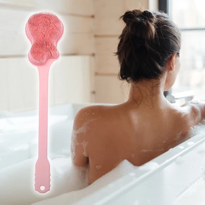 Unique Bargains Shower Back Long Handle Silicone Scrubber Bath Brush - Image 4