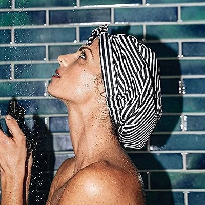 Kitsch Luxury Shower Cap - Stripe - Image 7