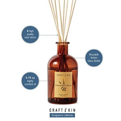 Craft & Kin Aromatherapy Scented Oil Reed Diffuser Set - Image 5