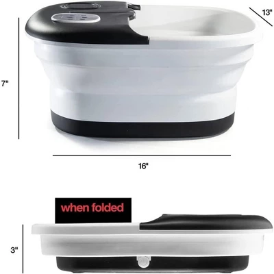 Foot Spa Massager Collapsible Option - Includes Remote Control, Pumice Stone, Heat Option, Bubbles, Jets And Vibration Button - MedicalKinUsa - Image 6