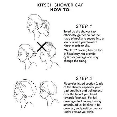 Kitsch Luxury Shower Cap - Stripe - Image 4