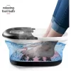 Foot Spa Massager Collapsible Option - Includes Remote Control, Pumice Stone, Heat Option, Bubbles, Jets And Vibration Button - MedicalKinUsa