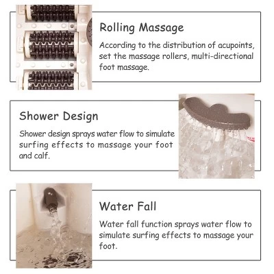 All-In-One Foot Spa Bath Massager Tem/Time Set Heat Bubble Vibration W/6 Roller - Image 7