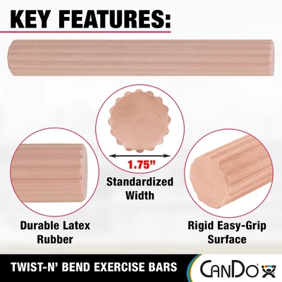 CanDo Twist-n' Bend Flexible Resistance Bars For Grip And Forearm Strengthening, Physical Therapy, Rehabilitation, Injury Recovery, And Pain Relief - Image 3